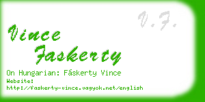 vince faskerty business card